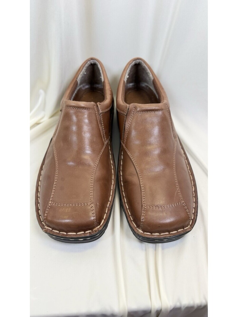 EURO JASMIN Size 9M Tan Leather Slip On Loafer Shoe Women’s EUC